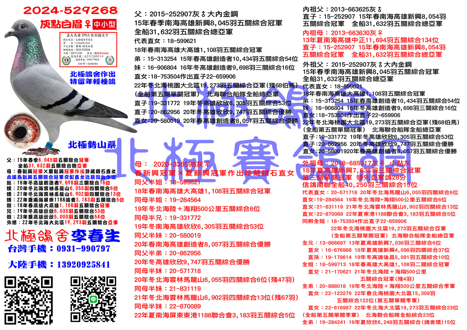 血統書水印示意圖